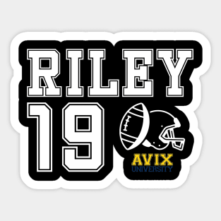 Riley White Sticker